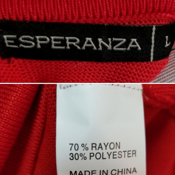 🆕️⬇️Esperanza Red Embellished Peep Hole Sweater - Picture 7 of 8